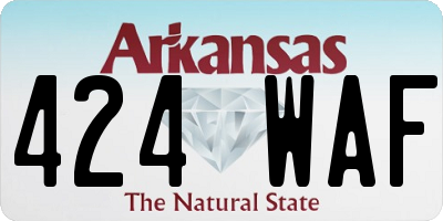 AR license plate 424WAF