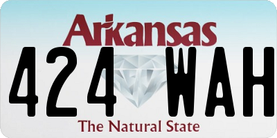 AR license plate 424WAH