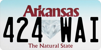 AR license plate 424WAI