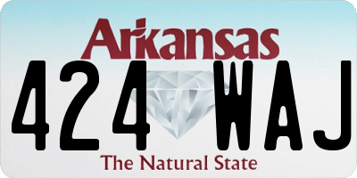 AR license plate 424WAJ