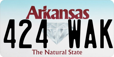 AR license plate 424WAK