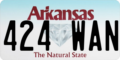 AR license plate 424WAN