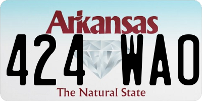 AR license plate 424WAO