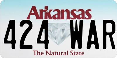 AR license plate 424WAR