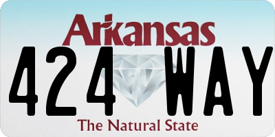 AR license plate 424WAY