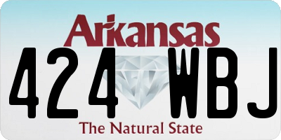 AR license plate 424WBJ