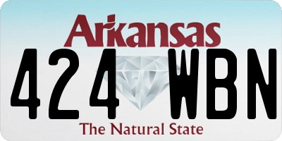 AR license plate 424WBN