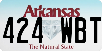 AR license plate 424WBT