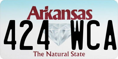 AR license plate 424WCA