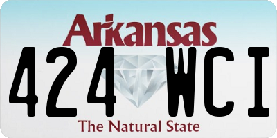 AR license plate 424WCI
