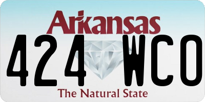 AR license plate 424WCO