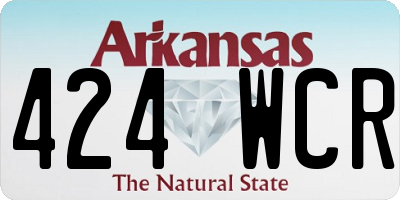 AR license plate 424WCR