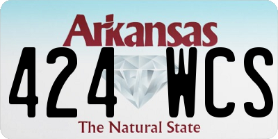 AR license plate 424WCS