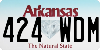 AR license plate 424WDM