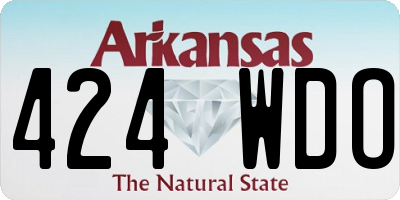 AR license plate 424WDO