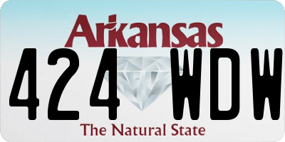 AR license plate 424WDW