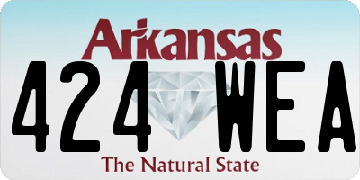 AR license plate 424WEA