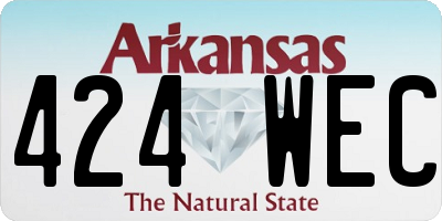 AR license plate 424WEC