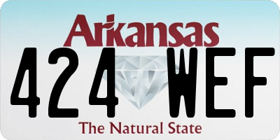 AR license plate 424WEF