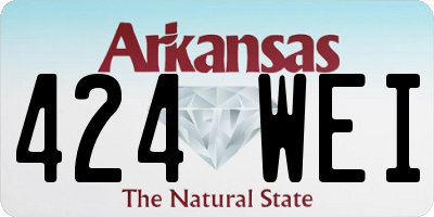 AR license plate 424WEI