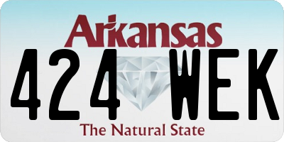 AR license plate 424WEK