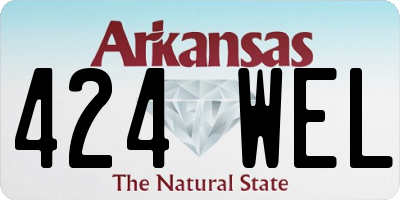 AR license plate 424WEL