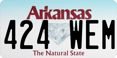 AR license plate 424WEM