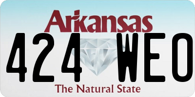 AR license plate 424WEO