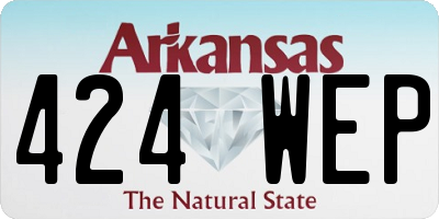 AR license plate 424WEP