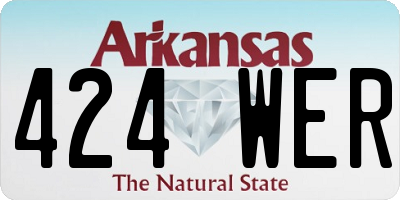 AR license plate 424WER
