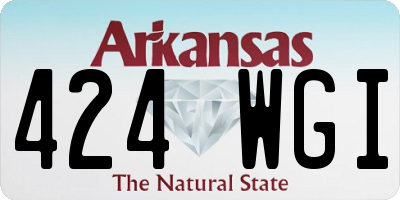 AR license plate 424WGI