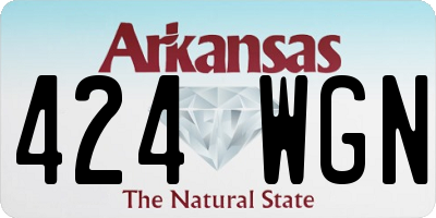 AR license plate 424WGN