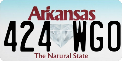 AR license plate 424WGO
