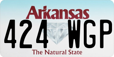 AR license plate 424WGP
