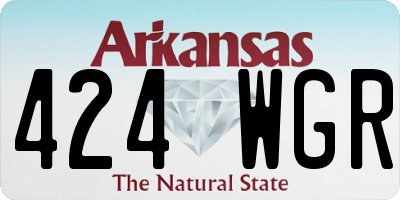 AR license plate 424WGR