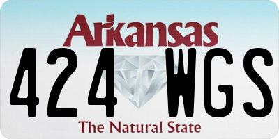 AR license plate 424WGS