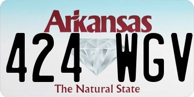 AR license plate 424WGV