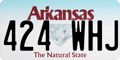 AR license plate 424WHJ