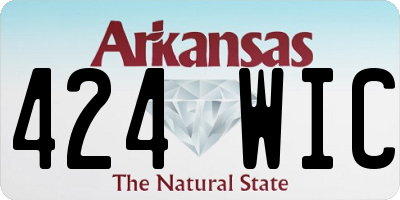 AR license plate 424WIC