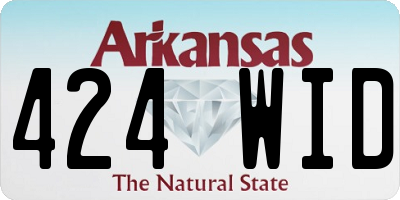 AR license plate 424WID