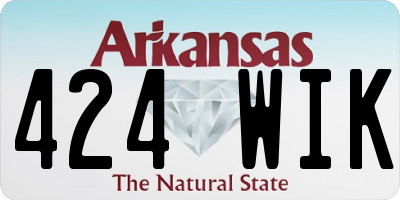 AR license plate 424WIK