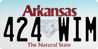AR license plate 424WIM