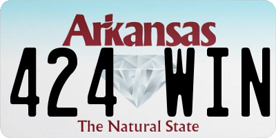 AR license plate 424WIN