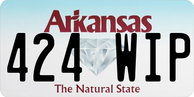 AR license plate 424WIP