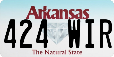 AR license plate 424WIR