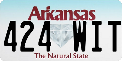 AR license plate 424WIT