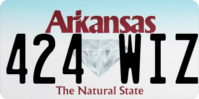 AR license plate 424WIZ