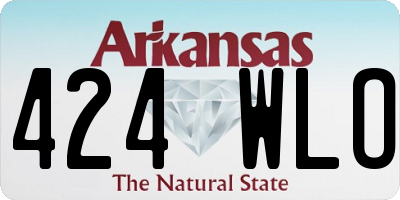 AR license plate 424WLO