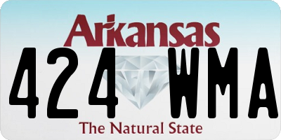 AR license plate 424WMA
