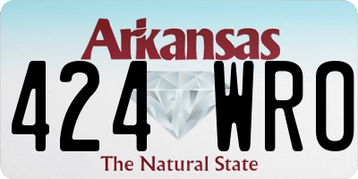 AR license plate 424WRO